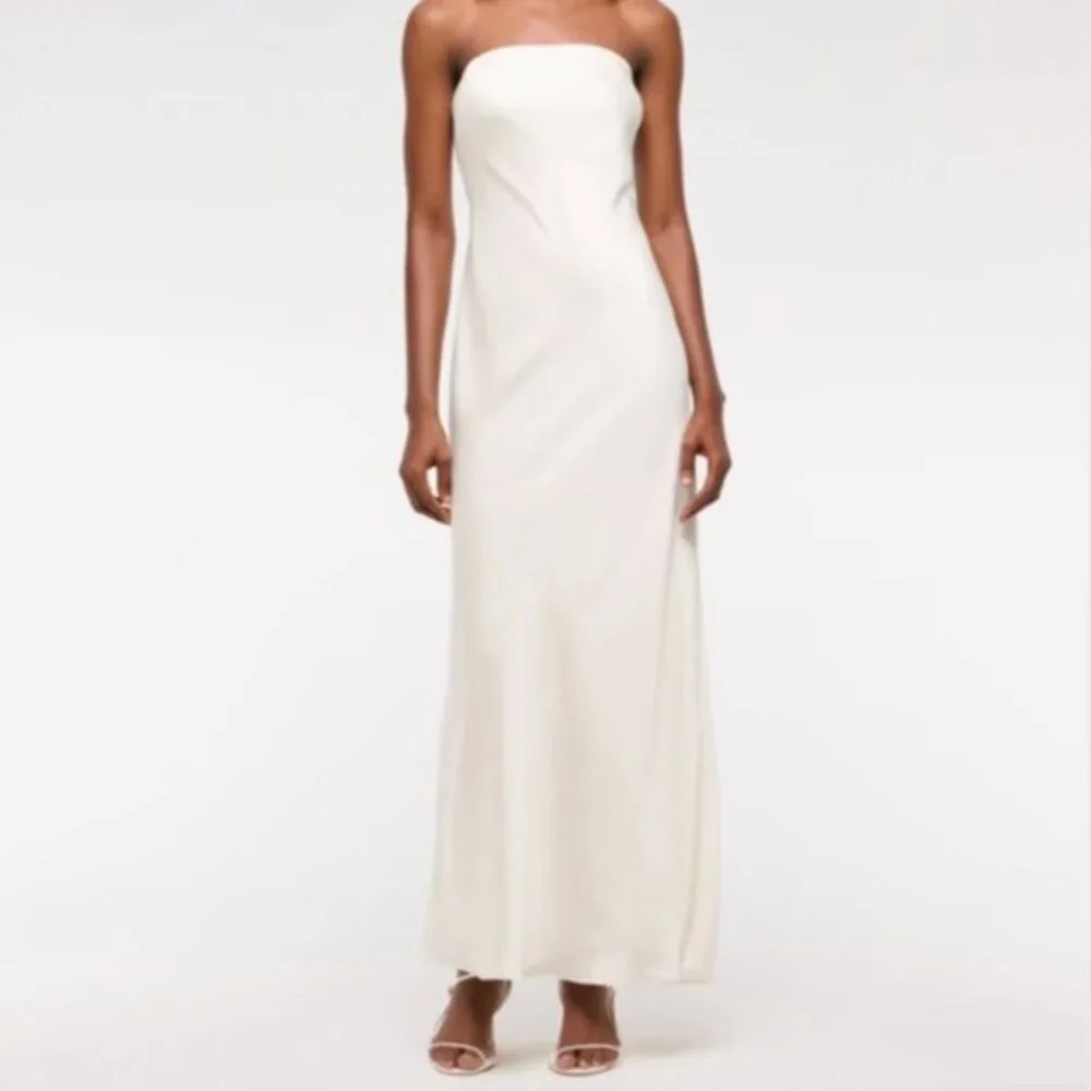 The Abercrombie & Fitch Julia Slip Strapless Scarf Maxi Dress SZ XLP NWT